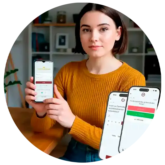 Forside logo med mobil app