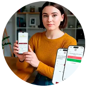 Forside billede med lille mobil app