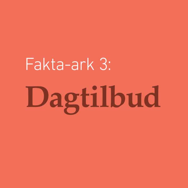 Fakta-ark 3 - Dagtilbud